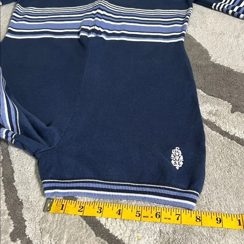 NWOT Free People Movement Blue It's Cold Outside Playsuit Navy Striped Sz Medium
